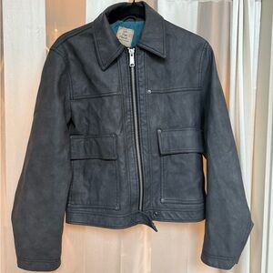 Free People Dark Gray Bomber Jacket